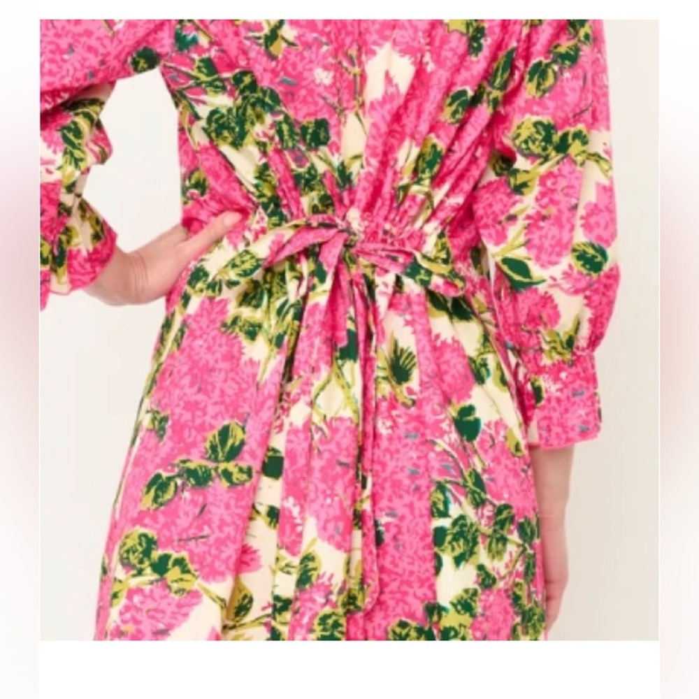 NWT Flora Bea NYC Adelina floral dress in ivory riverhill size XL - Picture 9 of 11